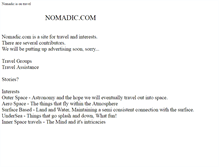 Tablet Screenshot of nomadic.com